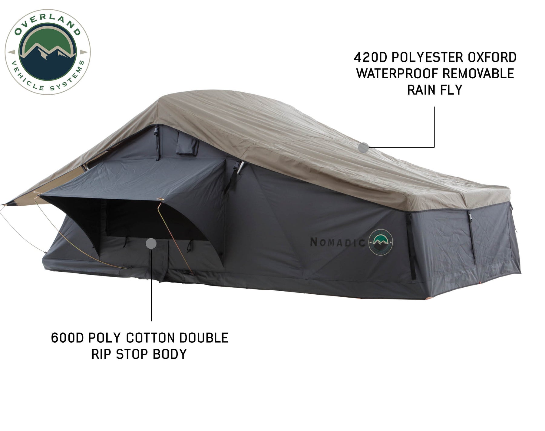Overland Vehicle Systems Nomadic 2 Roof Top Tent-Rooftop Tents USA
